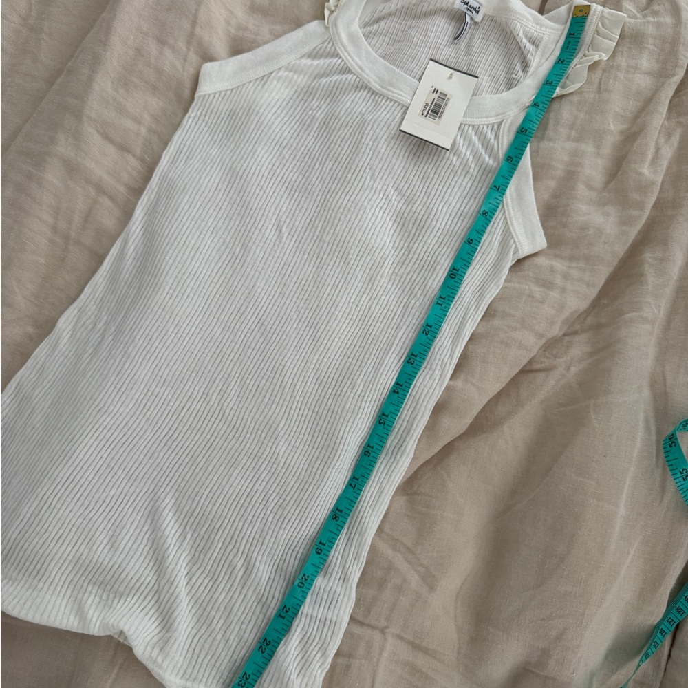 Splended Ribbed Tank with Ruffles NEW NWT - Picture 10 of 10